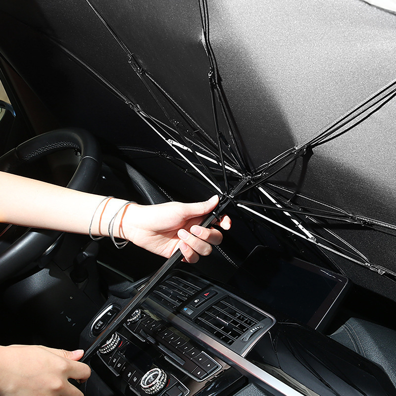 Umbrella sun shield car sun visor Car sun shield retractable sunscreen and heat insulation front windshield umbrella