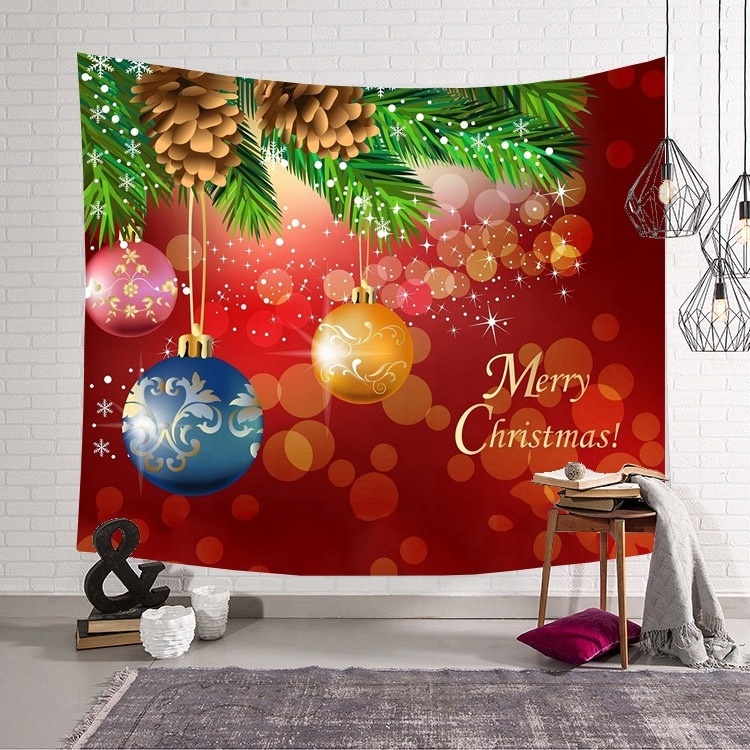 RTS Christmas Design Tapestry Winter Tapestries Wall Hanging Christmas Xmas Party Wall Decorations Tapestry Backdrop