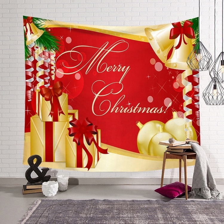 RTS Christmas Design Tapestry Winter Tapestries Wall Hanging Christmas Xmas Party Wall Decorations Tapestry Backdrop