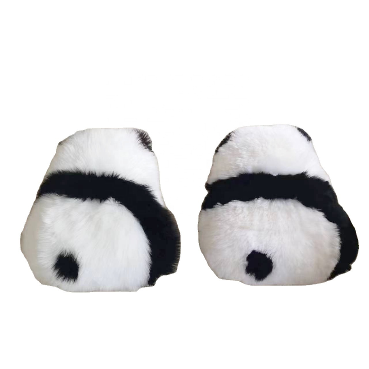 Panda Shaped Faux Fur Chair Cushion Design-E Soft Memory Foam Floor Seat Cushion Cute Animal Chair Pad with Removeable Cover