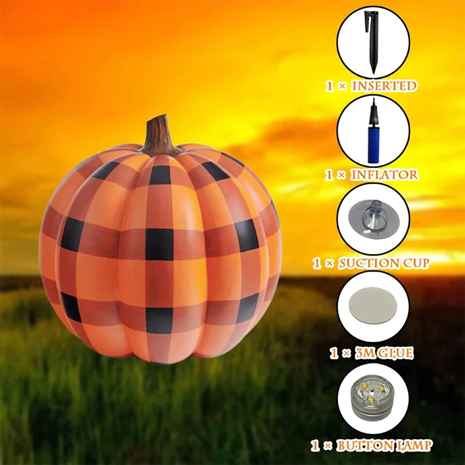 Halloween Blow Up Yard Decoration Led light Inflatable Lantern Pumpkin lantern