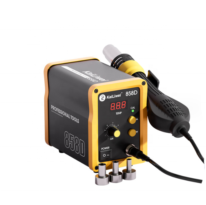 750W Good Quality 858D Air Heat Gun Variable Heat Dual Temperture Soldering Rework Station for Mobile Phone Repair