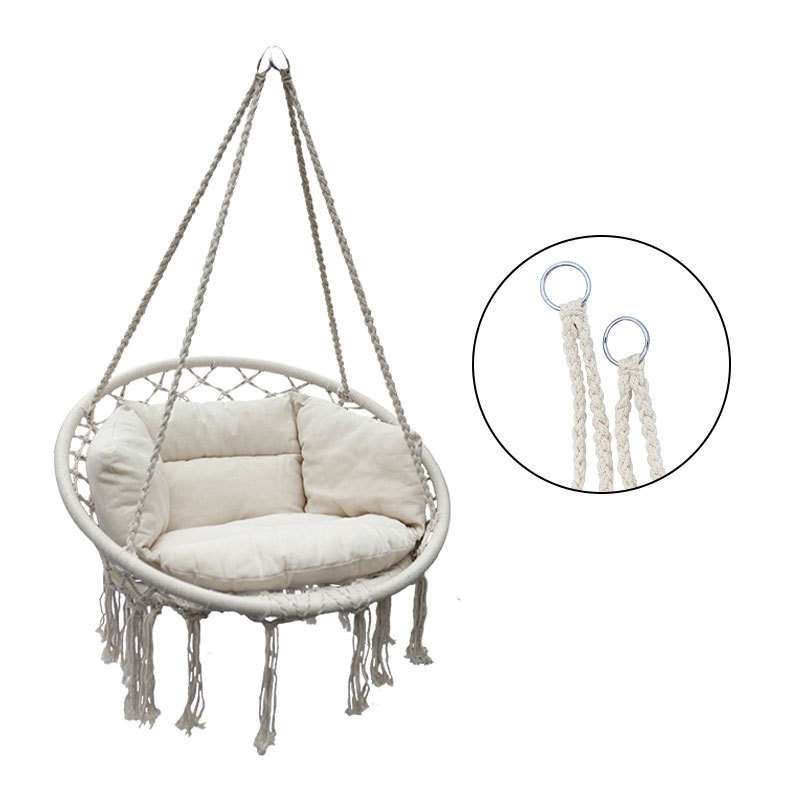 Fashionable Light Weight Rope Patio Hammock Swing Chair with Fringe