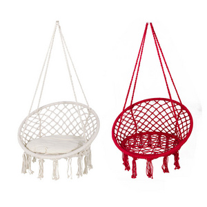 Hot Sell Portable Easy Installation Outdoor Macrame Swing Hammocks Chair