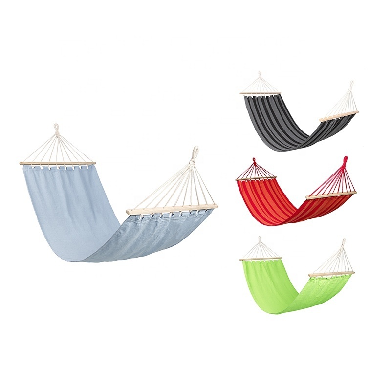 Wholesale Bend Wood Hanging Swing Sleeping Hammock Bed Portable Outdoors Parachute Camping Hammock With Tree Strap