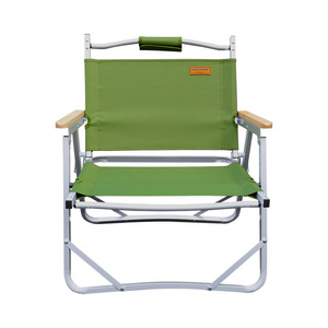 2022 NEW Design Fold Outdoor Chair Beech Wood Armrest Directors Chair Aluminium Portable Folding Beach Chair