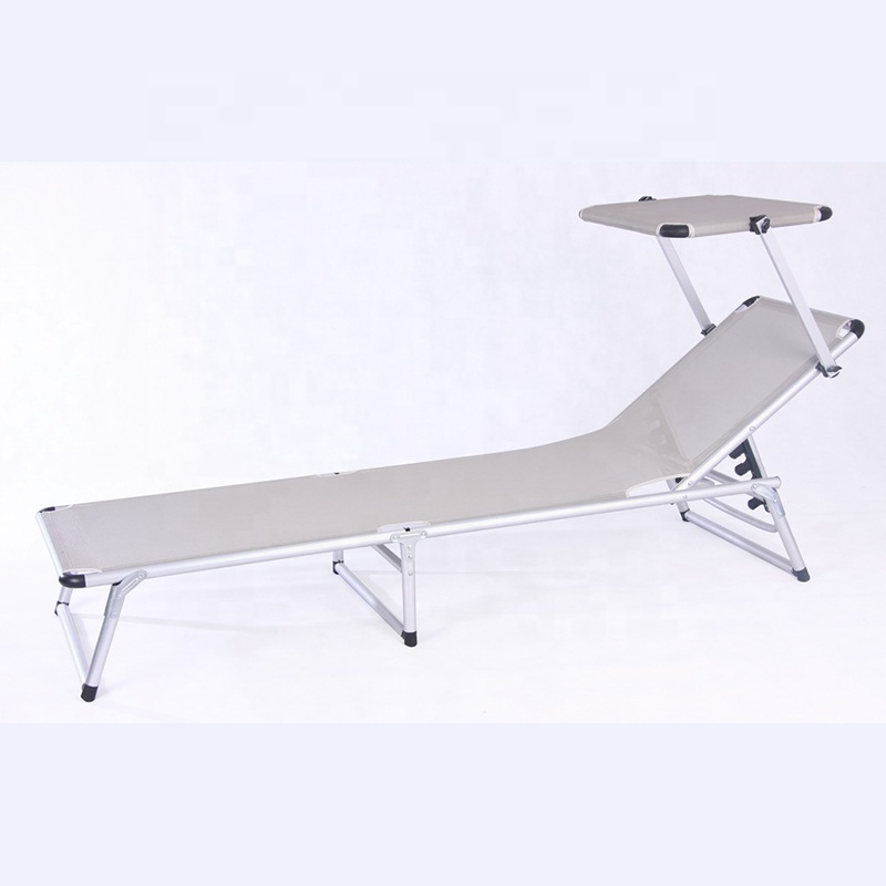 Comfortable Outdoor Sunbed With Sun Shade Swimming Pool Chair lounger Beach Sun Lounger