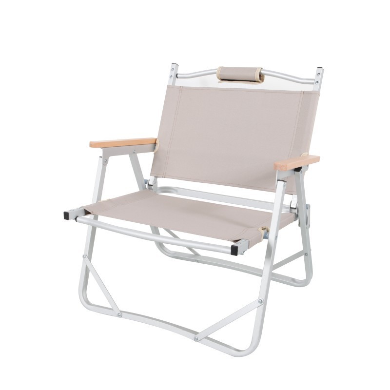 2022 NEW Design Fold Outdoor Chair Beech Wood Armrest Directors Chair Aluminium Portable Folding Beach Chair