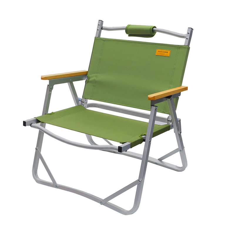 2022 NEW Design Fold Outdoor Chair Beech Wood Armrest Directors Chair Aluminium Portable Folding Beach Chair