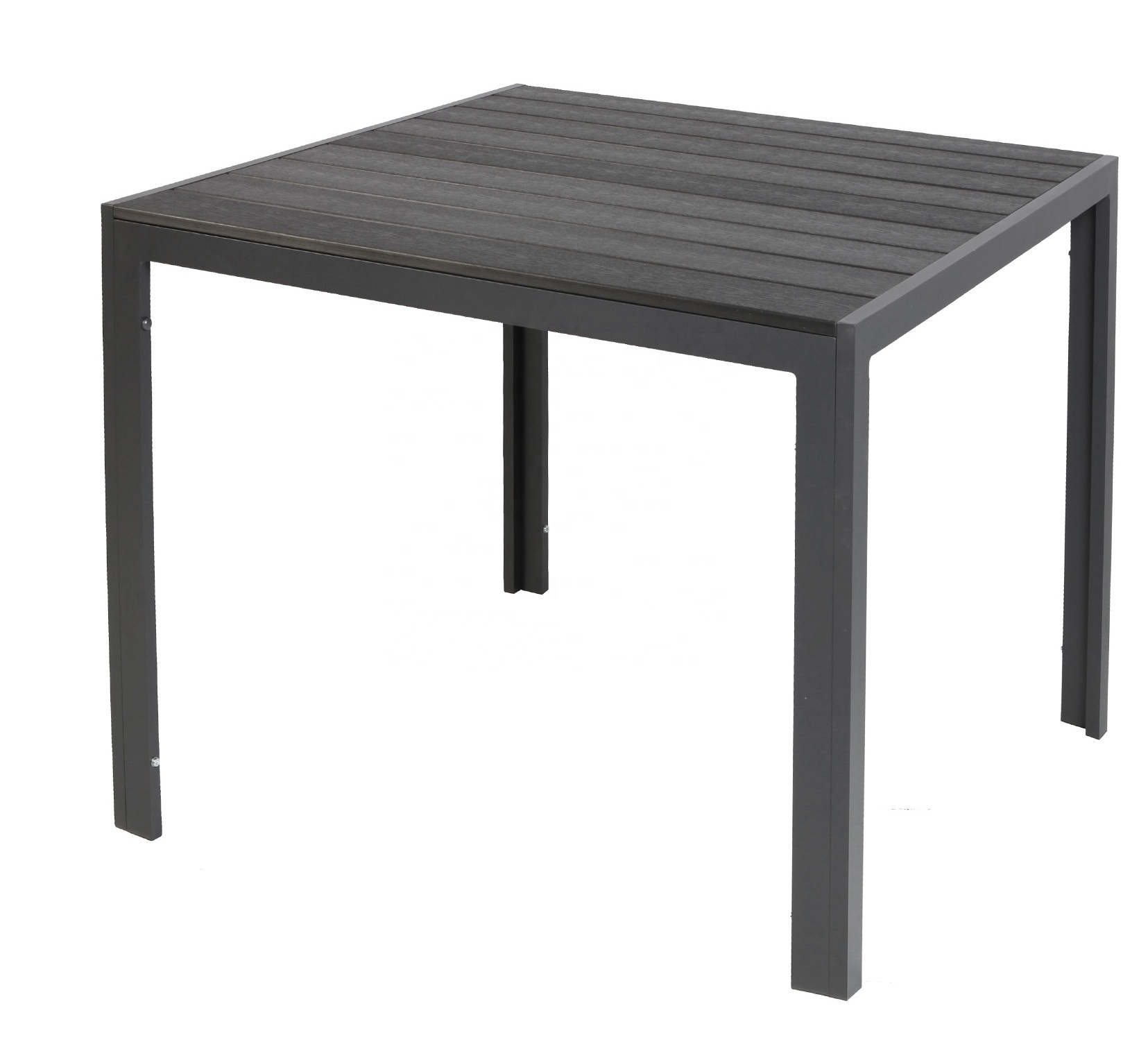 Outdoor 80*80CM Patio Plastic Wood Top Big Aluminum Garden Table