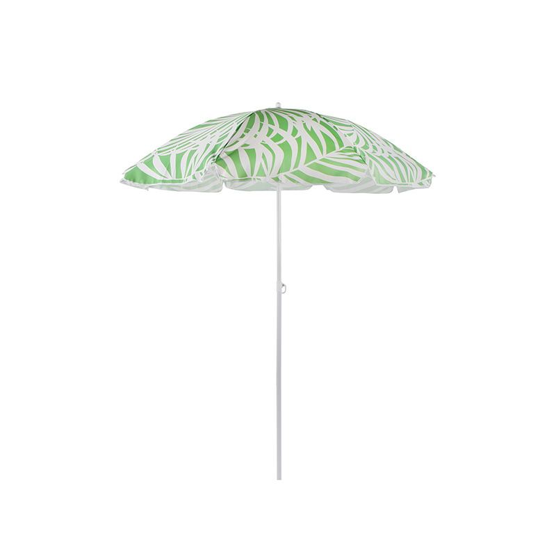 1.8M Waterproof Beach Umbrella Wholesale Palm Frond Painting Compact Umbrella Beach Sun Protection