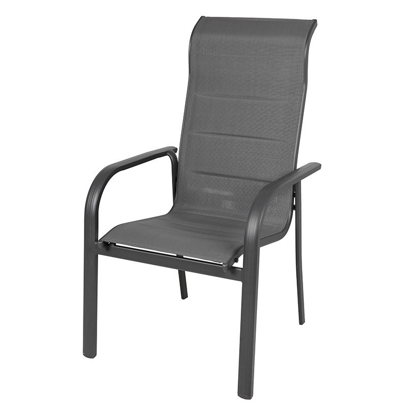 Waterproof Stacked Chair Garden Outdoor Furniture High Back Aluminum Chair