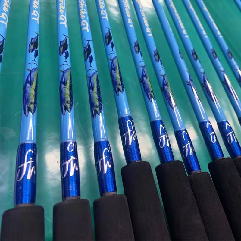 Fuji Rod Parts Butt Joint 1.5 Section Popping Fishing Rod GT Tuna Fishing Rod With Bright Blue Painting Surface