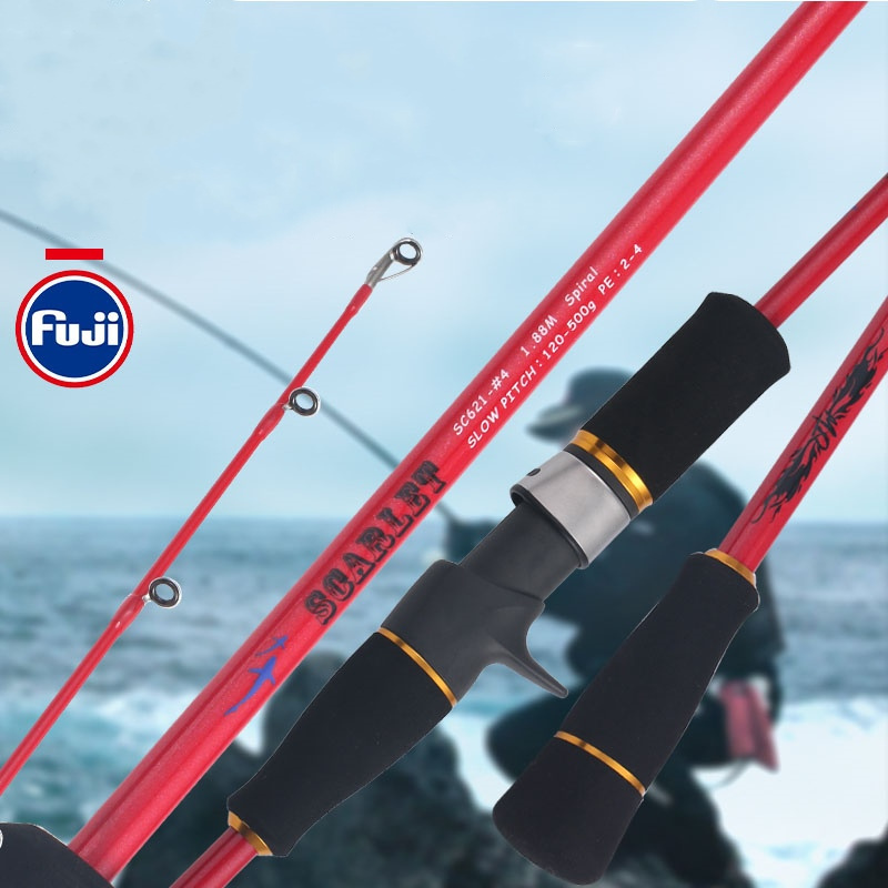 1 section Japan Fuji Parts Jigging  Rod Good Action Slow Jigging Fishing Rod