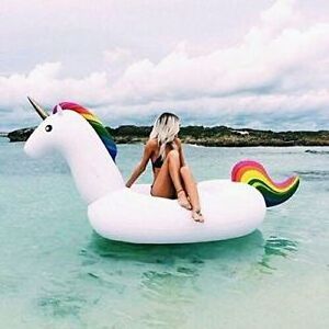 Inflatable pool floating bed water unicorn lounge chair for swimming