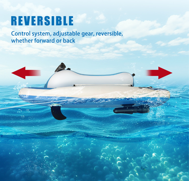 Remote Control Electric Motorized Inflatable Jet Ski Boat Water Floating Motor Boat With Electric Propeller Motor