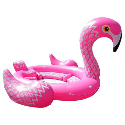 Custom 6 person large inflatable flamingo pool float