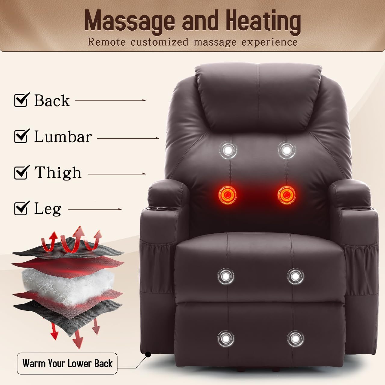 Latest Design Electric Seating Leather Cinema Seats Recliner Chair Movie Home Theater Sofa