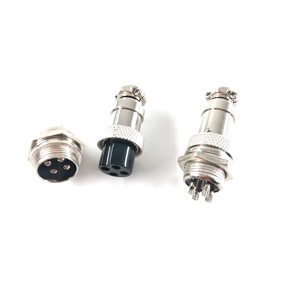 Metal Aviation Connector GX12  GX16 GX20  Male And Female 2---14Pin Round Electric Automotive Connector