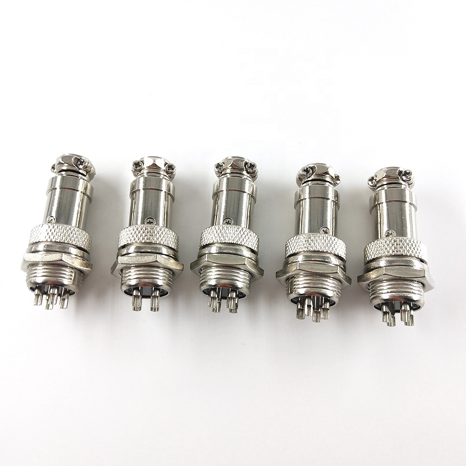 Metal Aviation Connector GX12  GX16 GX20  Male And Female 2---14Pin Round Electric Automotive Connector