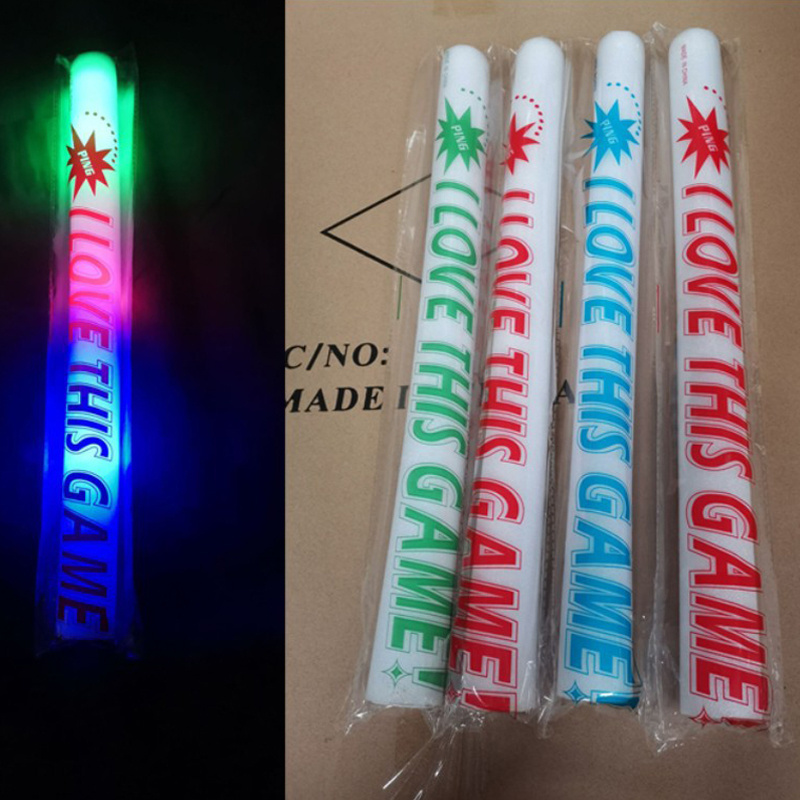 Wholesale Custom Foam Light Sticks 3 Modes Colorful Flashing Foam Glow Sticks Bulk Flashing Light Up Cheering Stick