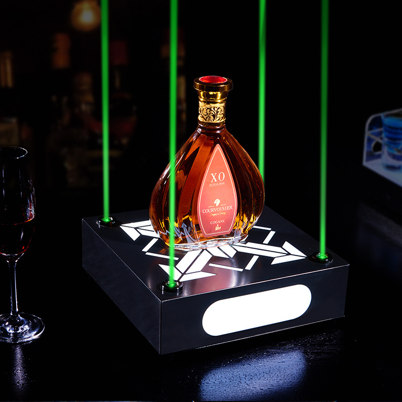 LED Glowing Wine Laser Bottle Display Champagne VIP Bottle Presenter Hennessy Chargeable Bottle Glorifier for Bar Nightclub