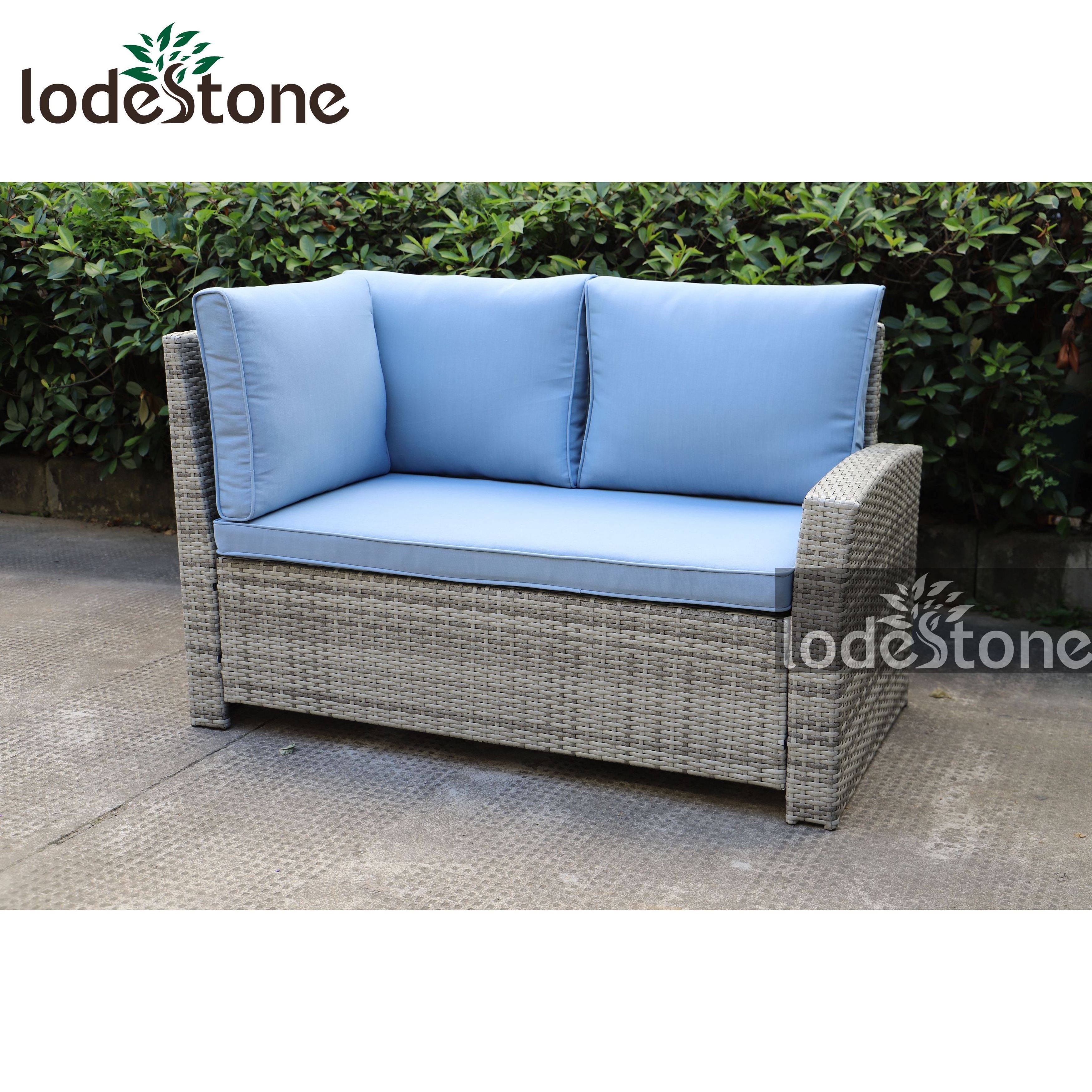 All Weather Modern KD Outdoor Sectional Sofa Garden Rattan Furniture Wicker dining corner Sofa