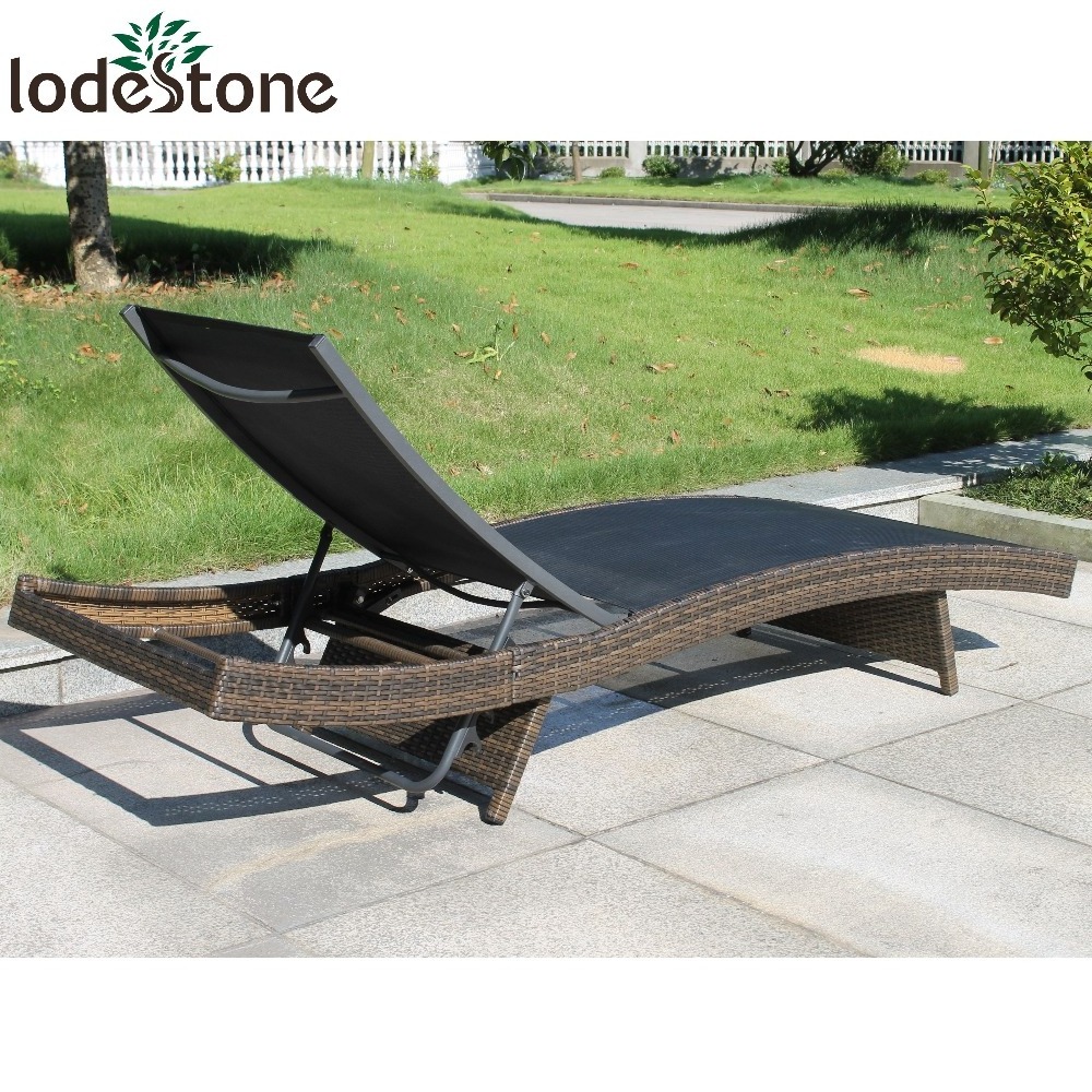 Good KD Design Outdoor Rattan S Shaped Chaise Lounge garden lounge