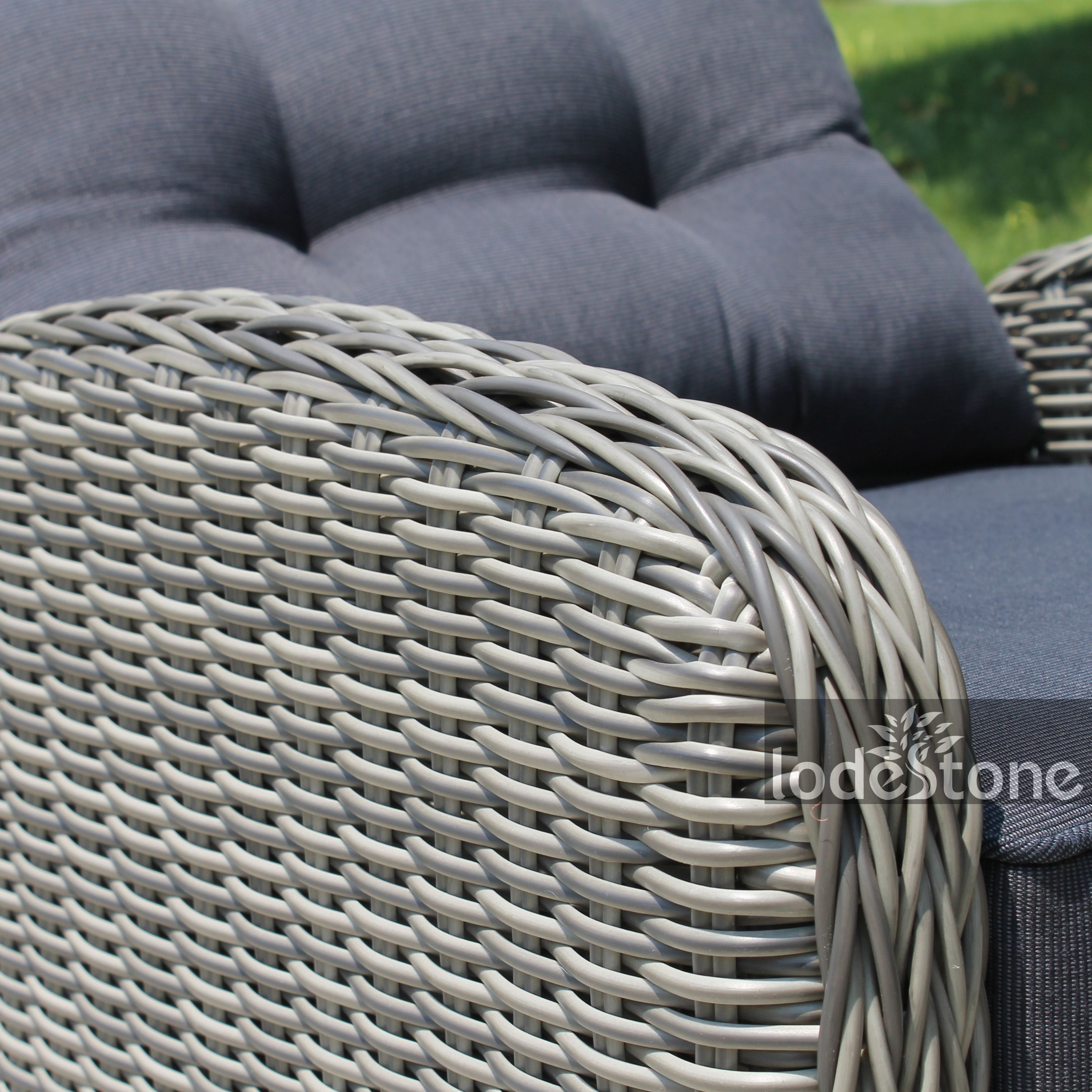 4pcs conversation wicker outdoor furniture rattan luxury recliner sofa