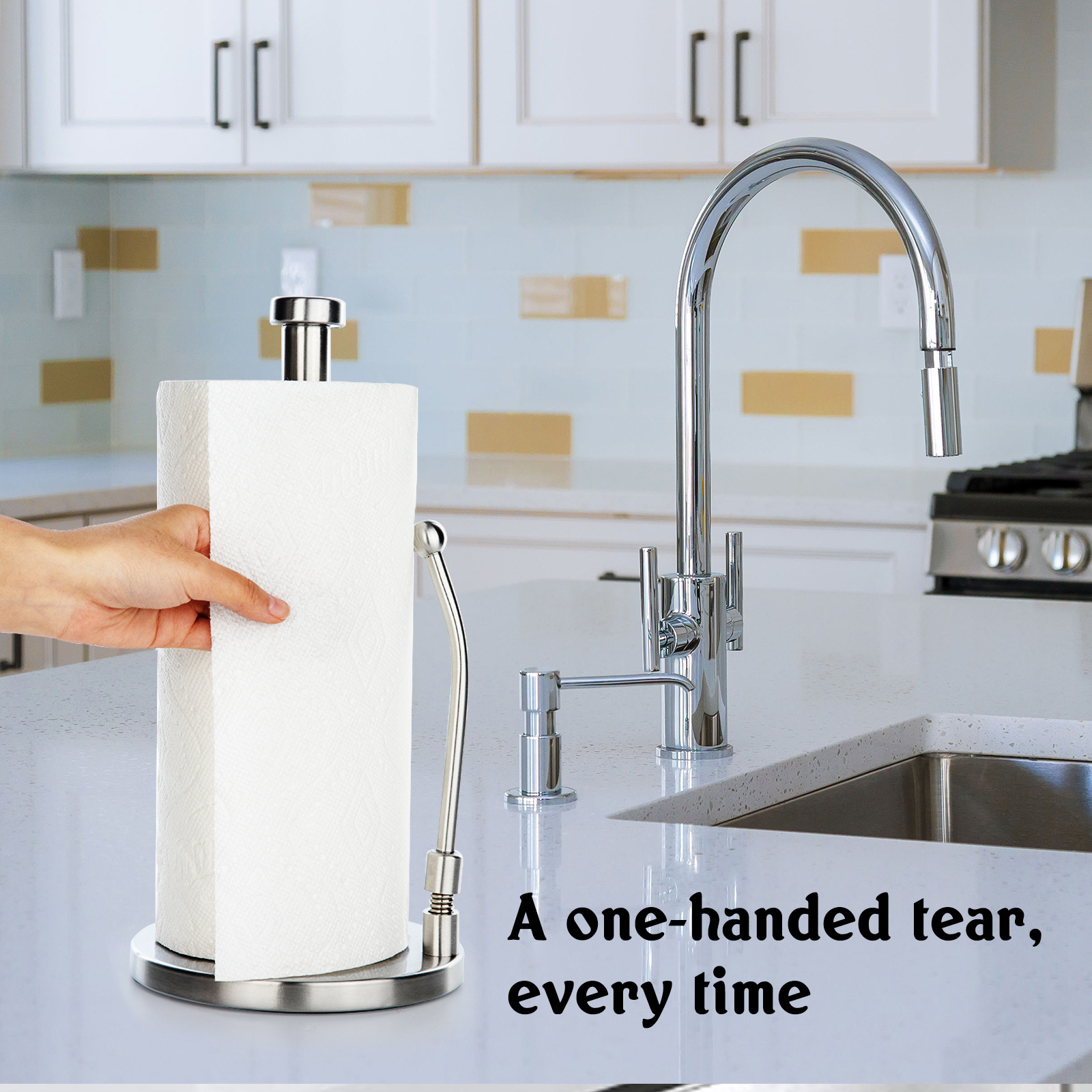 Good quality stainless steel stand paper towel holder