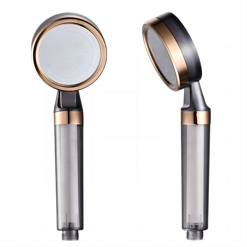 Korea high pressure water saving  handheld shower head with mineral balls and pp cotton filter