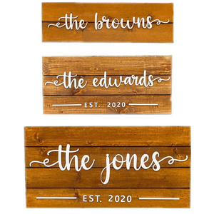 Custom Wedding Gift Home Wall Decor Personalized Family Name Last Name wood sign