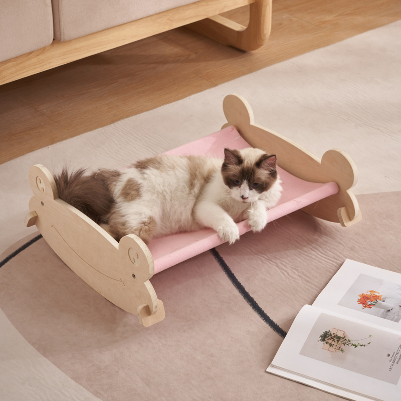 Wholesale Pet Product Cat Swing Chair cat Shaker Bed Wooded cat Swing Bed