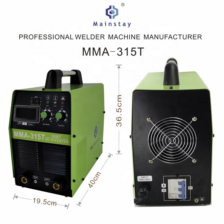 Factory price 300 amp mma inverter arc welding machine building equipment arc 300 inverter welder 3 phase 380/415v