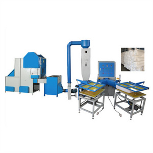 Polyester Fiber Opening Semi auto sofa cushion pillow filling machine  with PLC Production Line