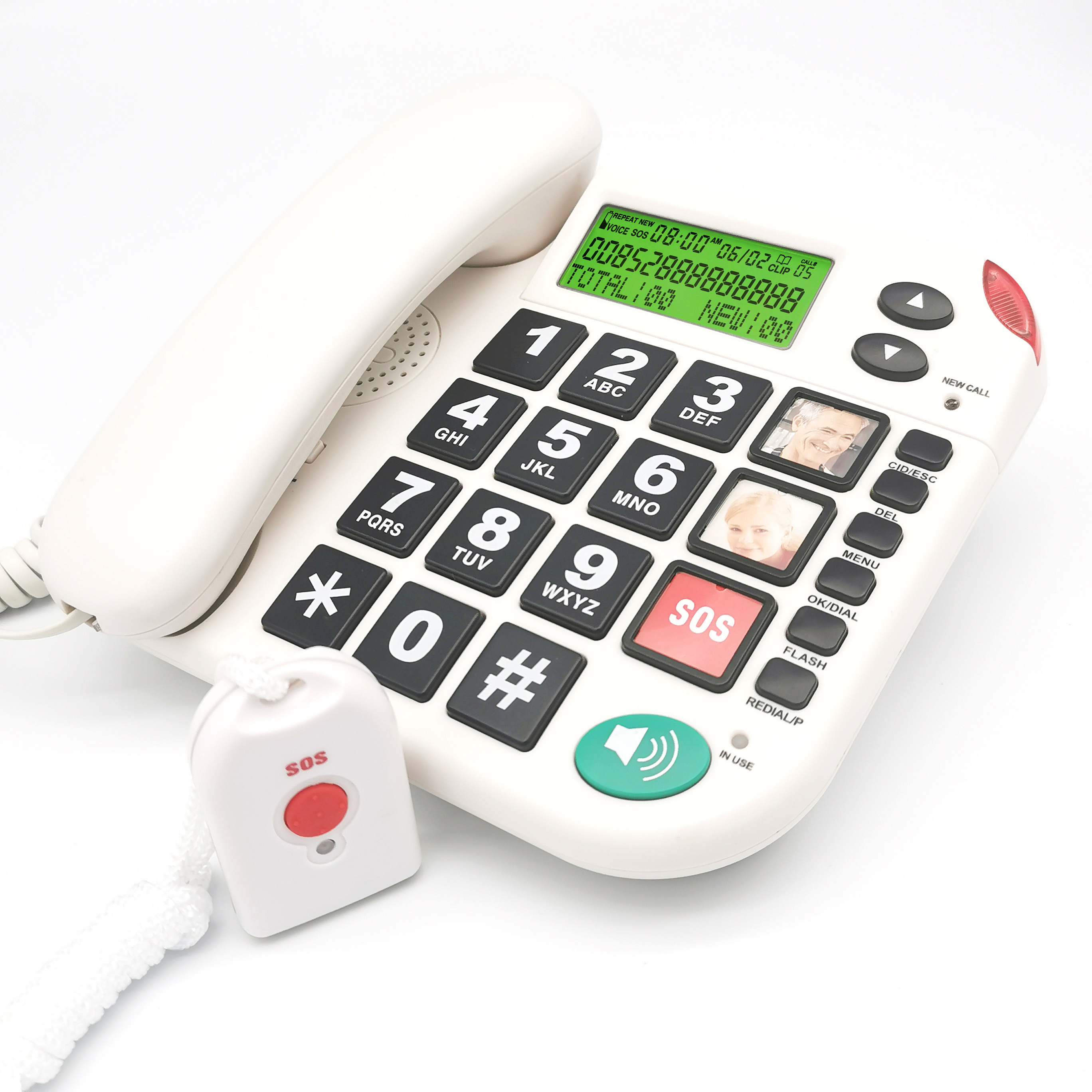 AH600-Manufacturer Wholesale Remote Control SOS Senior Old Large Big button Home Office Hotel Antique Corded Phone Telephone