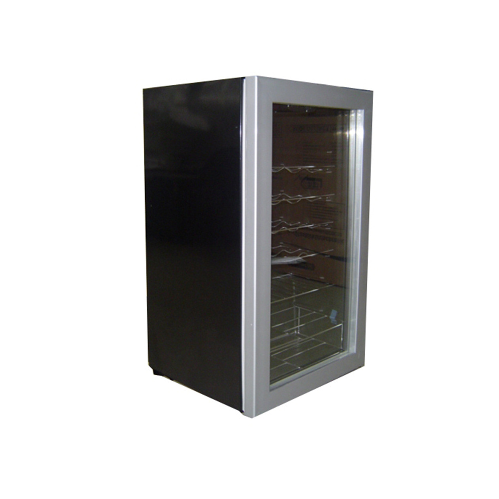 MEISDA SC98 98L home Wooden shelf wine cooler glass door wine commercial display fridge