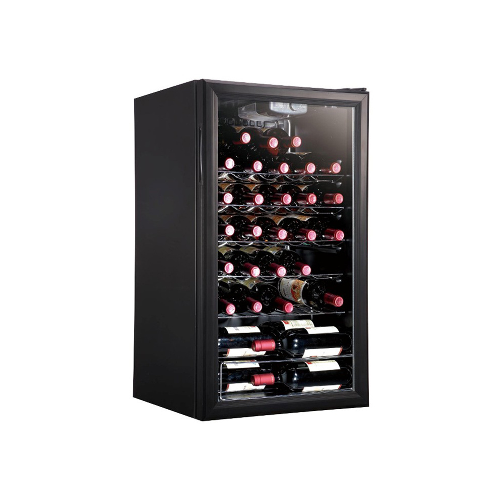 MEISDA SC98 98L home Wooden shelf wine cooler glass door wine commercial display fridge