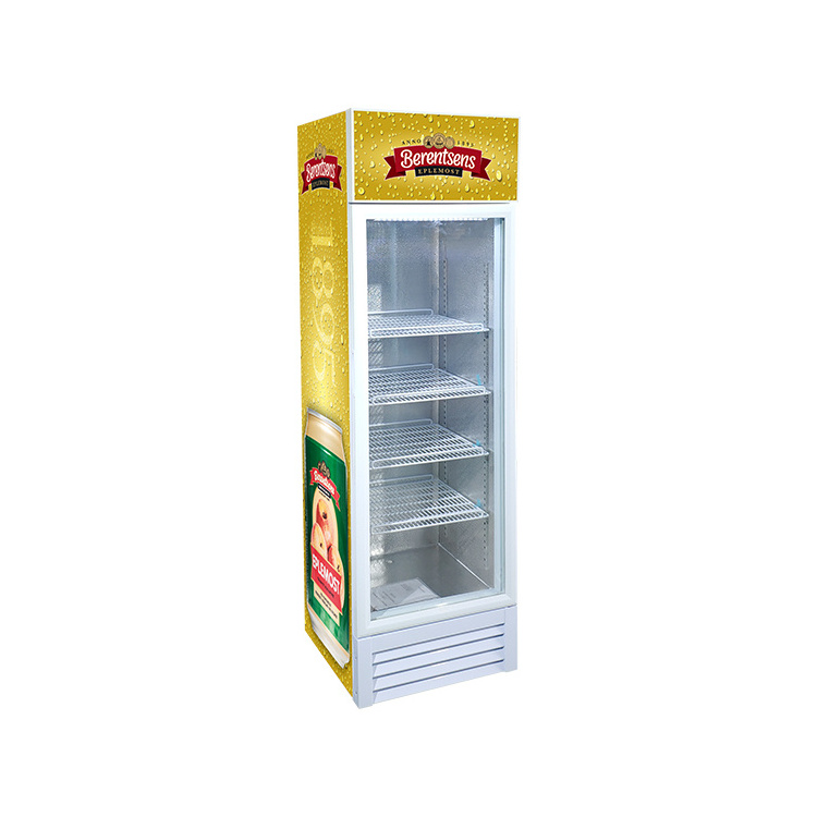 Meisda Factory upright glass door cola drinks refrigerator  with compressor