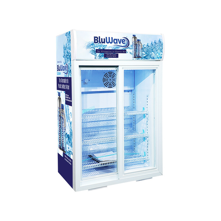 Meisda SC105L 105L Double Glass Door Commercial Beverage Display Fridge for Supermarket