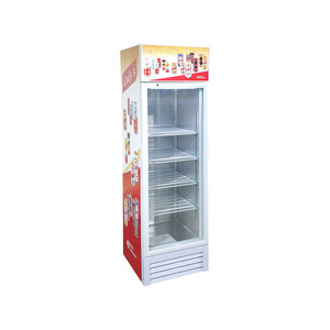 Meisda Factory upright glass door cola drinks refrigerator  with compressor