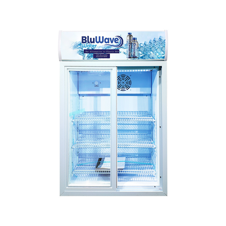 Meisda SC105L 105L Double Glass Door Commercial Beverage Display Fridge for Supermarket