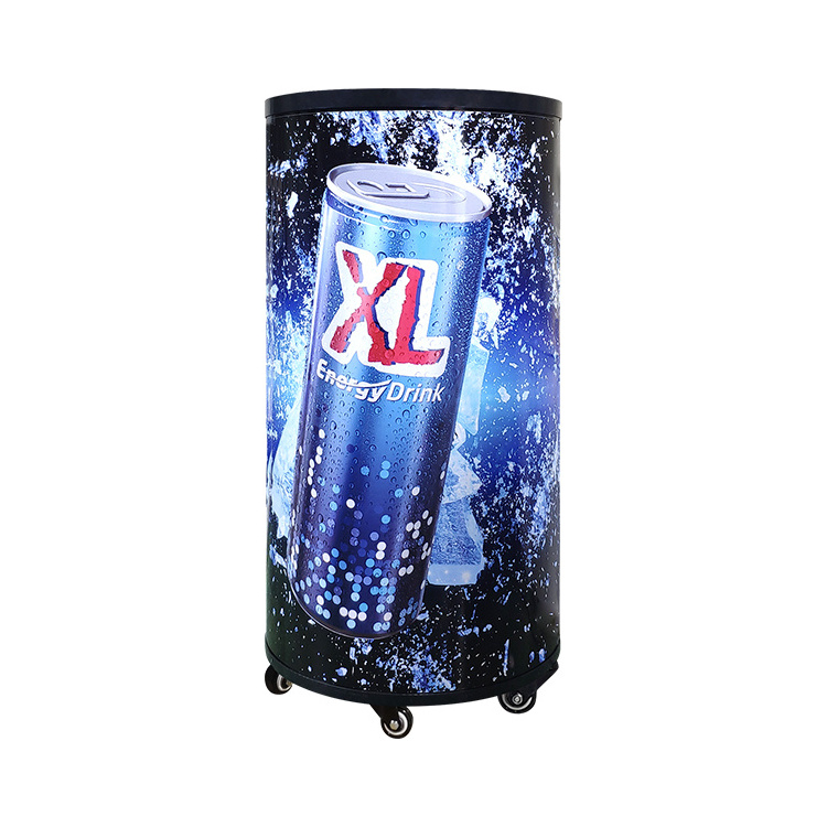 Meisda SC65Y commercial beverage refrigerator 65L  round barrel can cooler for beer display