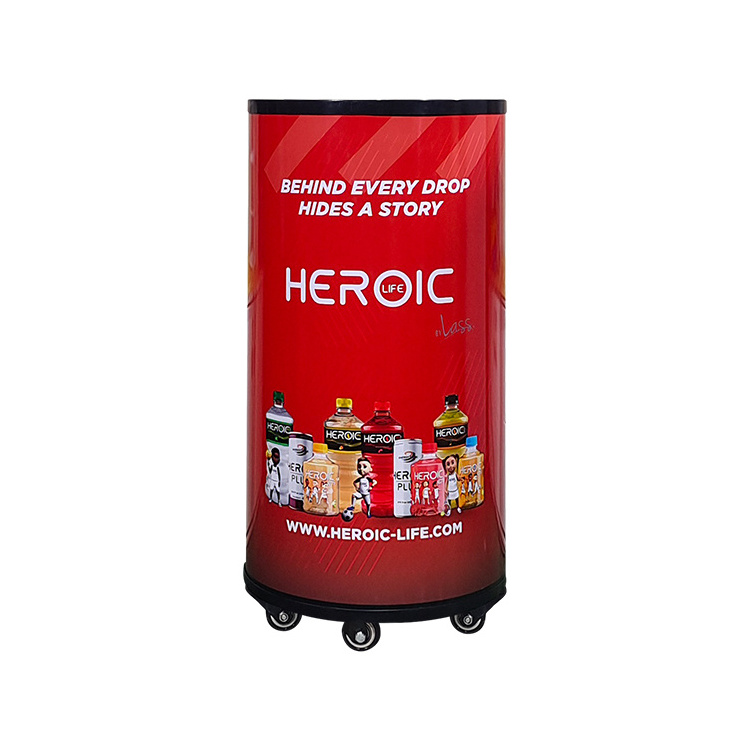 Meisda SC65Y commercial beverage refrigerator 65L  round barrel can cooler for beer display