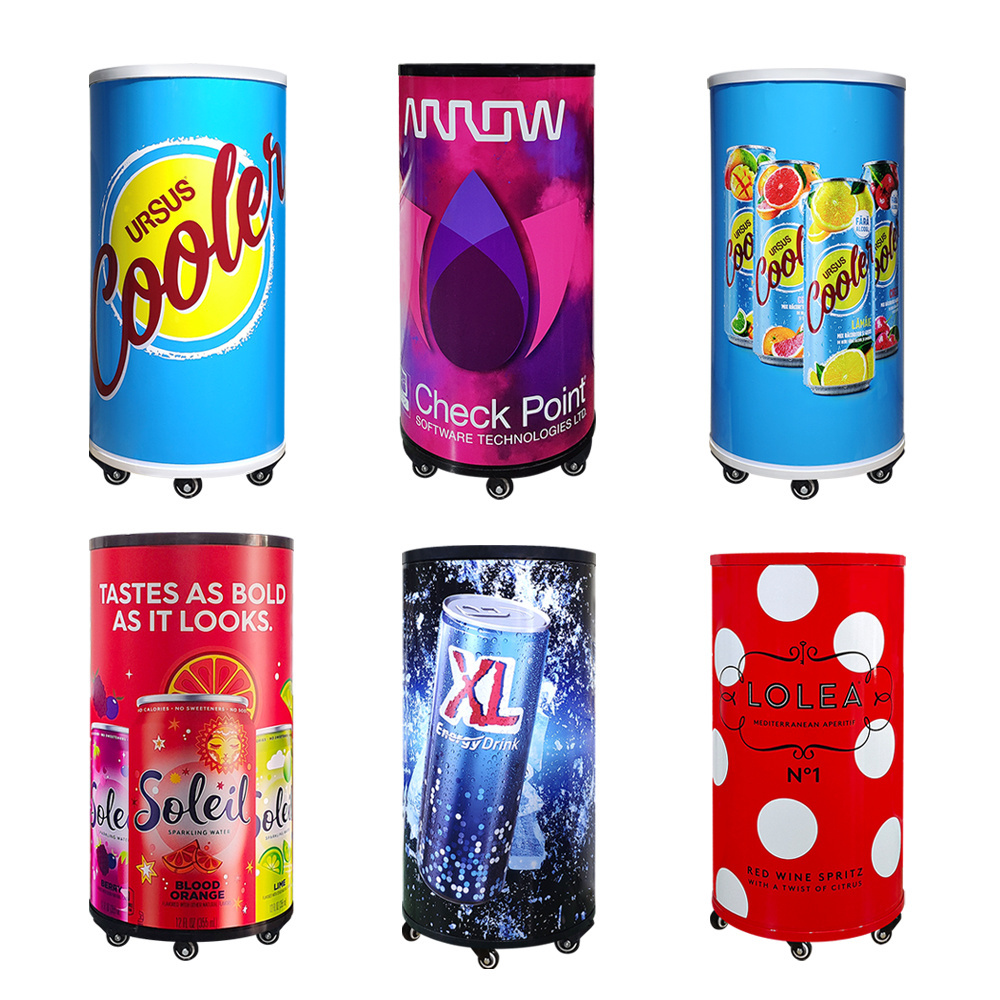 Meisda  65L popular round can barrel cooler SC65Y beverage cooler round fridge for supermarket