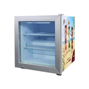 MEISDA SD55 Portable Stainless Steel Mini Refrigerator Ice Cream Showcase Freezer for Hotels New Condition Compressor