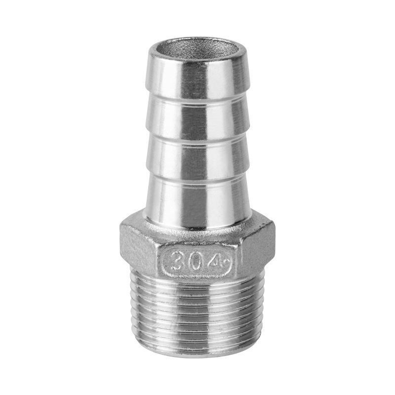 Stainless Steel 304 BSP Male Thread Pipe Fitting X Barb Hose Tail Reducer Pagoda Joint Coupling Connector