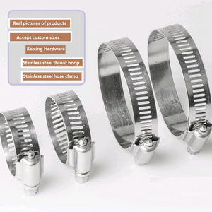 Adjustable stainless steel hose clamp hose pipe reinforced strength American Type Worm Drive Hose Clamp