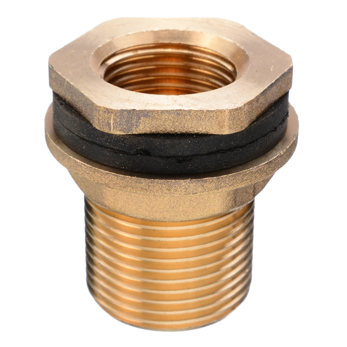 Brass Water Tank Connector For Garden Hose 3/4'' GHT Male To 1/2'' NPT Female Brass Bulkhead FittingPopular