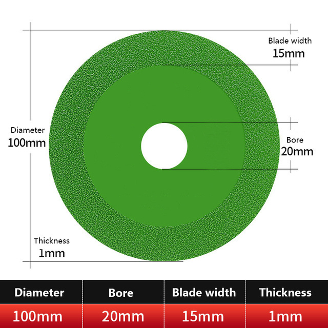 100mm Diamond Cutting Disc Glass Tile Saw Blade Marble Ceramic Jade Brazing Grinding Wheel For Angle Grinder Rotary Tools